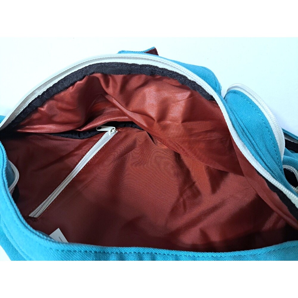 KAVU Rope Sling Bag Canvas Crossbody Backpack Blue Green Aqua Teal Messenger - Picture 4 of 6